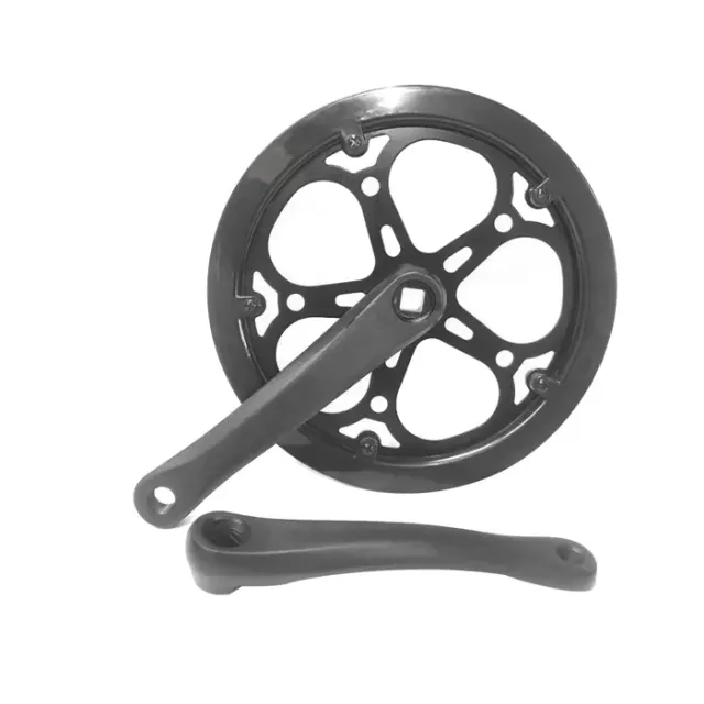 PéDalier de VéLo Pliant 52T 170Mm Jeu de Manivelle de VéLo Plaque DentéE VéLo à Vitesse Unique Trou de Diamant Accessoires de