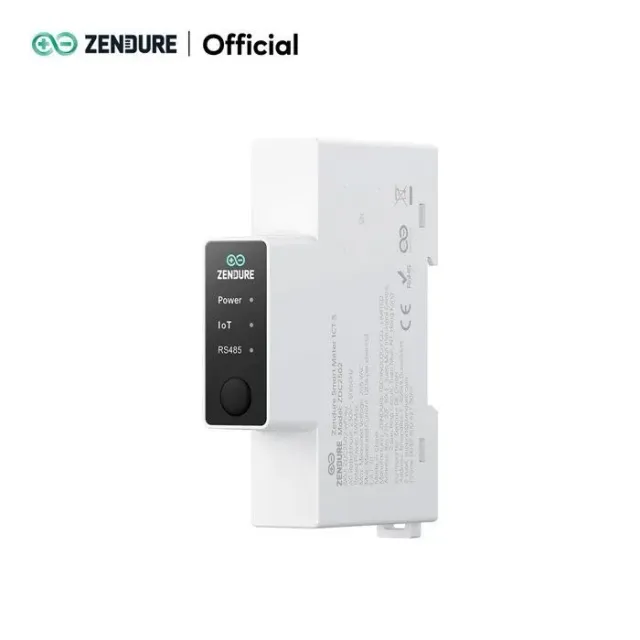 Zendure Smart Meter 3CT-S Compteur électrique triphasé connecté 120A, LAN, Wi-Fi & Bluetooth, Compteur d'énergie photovoltaïque