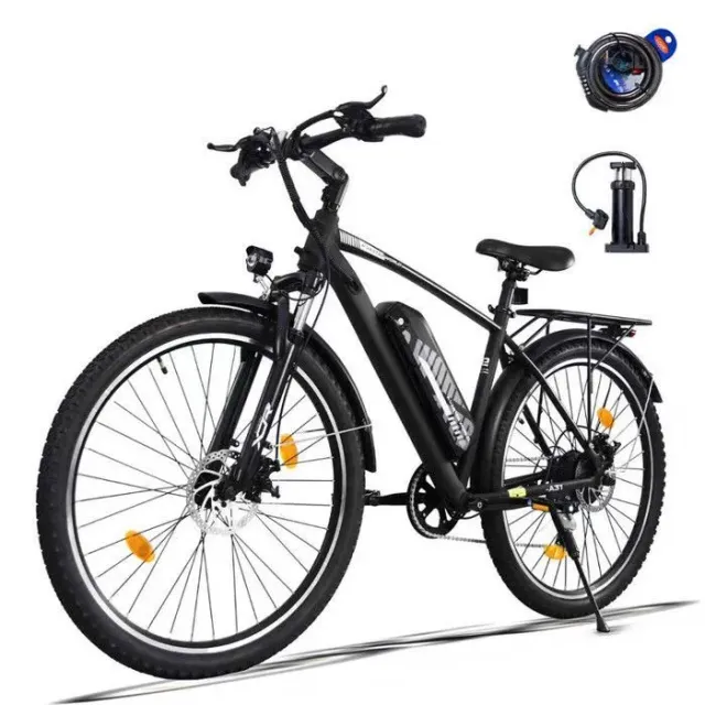 AVDLEU - Vélo Électrique 27.5" - Moteur 250W - Batterie 36V 12.8Ah - 50 à 100km (Mode ASSIST) - 7 vitesses SHIMANO