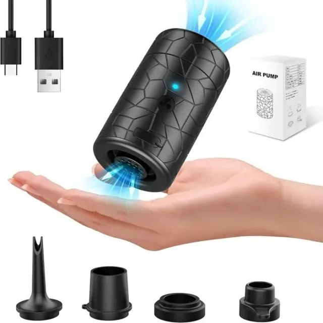 Mini Pompe à air - MOMOTOU - 2 en 1 - Gonflage 300 L/min - Dégonflage 4,5 kPa - Rechargeable USB