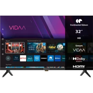 CONTINENTAL EDISON - CELED32SVHD26B7 - TV LED HD 32“ (80 cm) - Smart - 3xHDMI, 2xUSB - noir