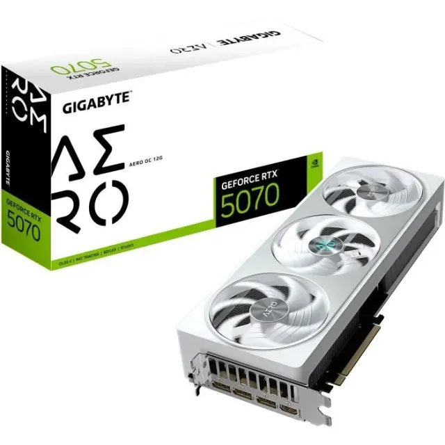 Carte graphique - GIGABYTE - GeForce RTX 5070 AERO OC - 12 Go GDDR7 - 192 bits - PCI-E 5.0