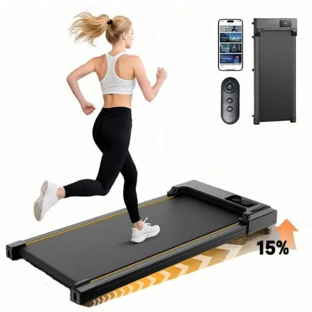 Tapis de Marche - Tapis Course avec APP - Inclinaison 15% - Vitesse 1-6km/h - Moteur 2.5HP Ultra Silencieux pour Appartement - FT31