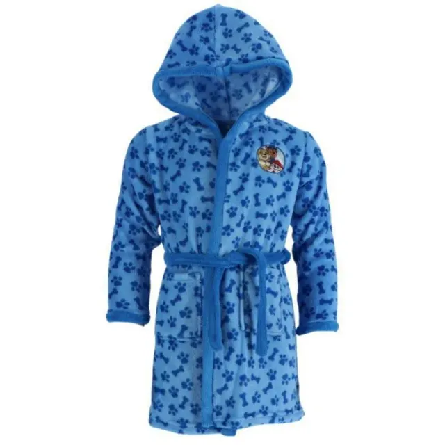 Peignoir enfant Paw Patrol garçon bleu 100% polyester - robe de chambre officielle